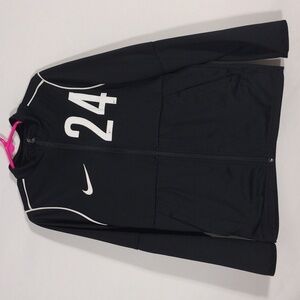 Nike Black Full Zip Track Jacket Campton United SC # 24 size boys Small